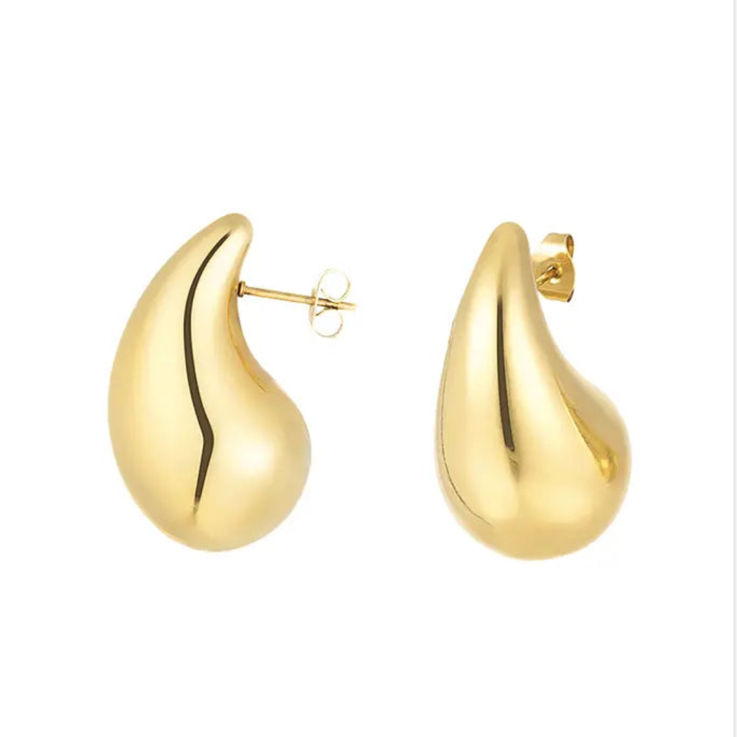 Tropfen Ohrringe medium - gold
