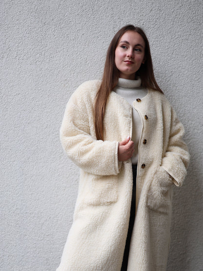 Teddylook Oversize Mantel - Creme-Umtausch nicht möglich❗️