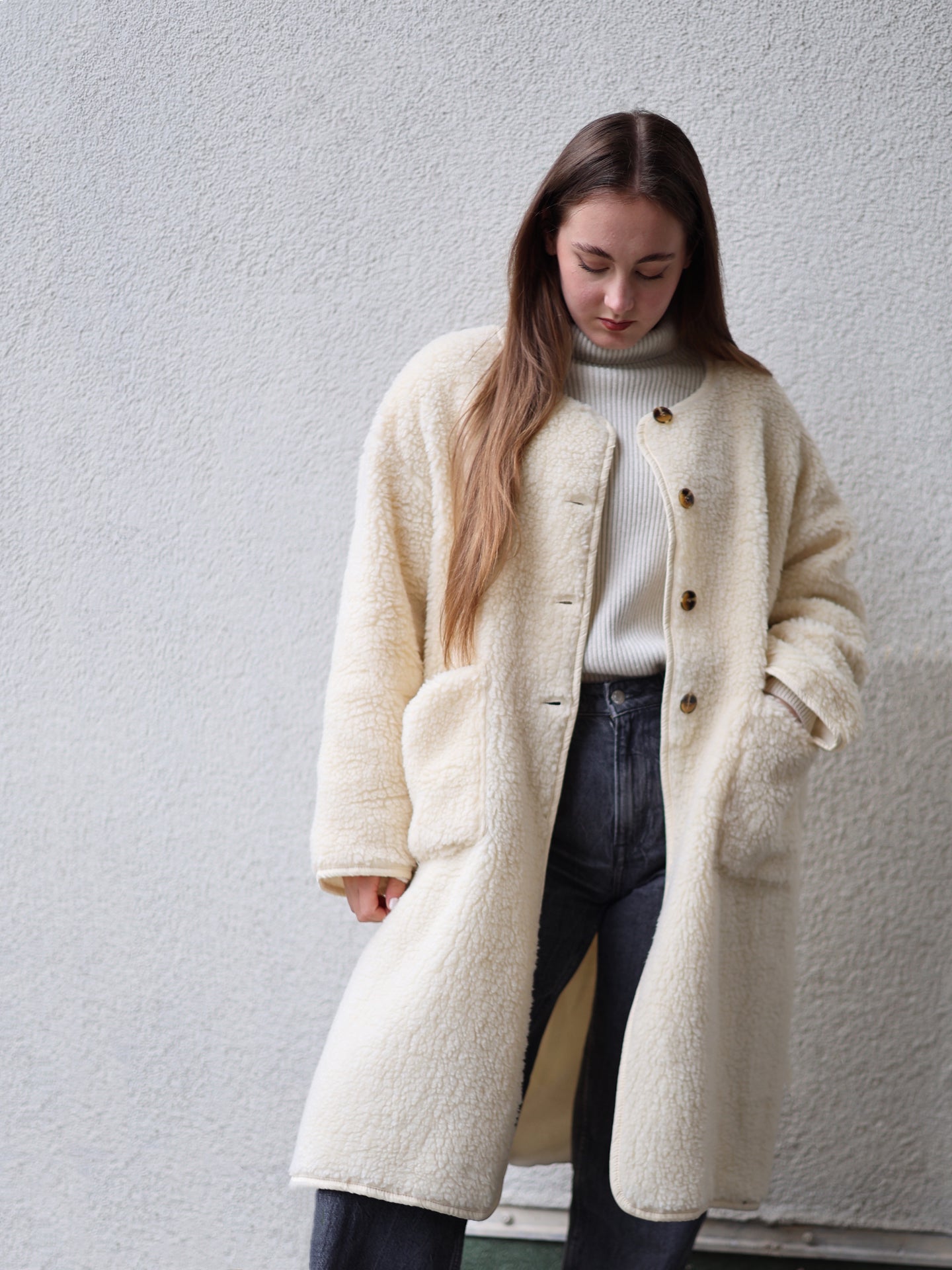 Teddylook Oversize Mantel - Creme-Umtausch nicht möglich❗️