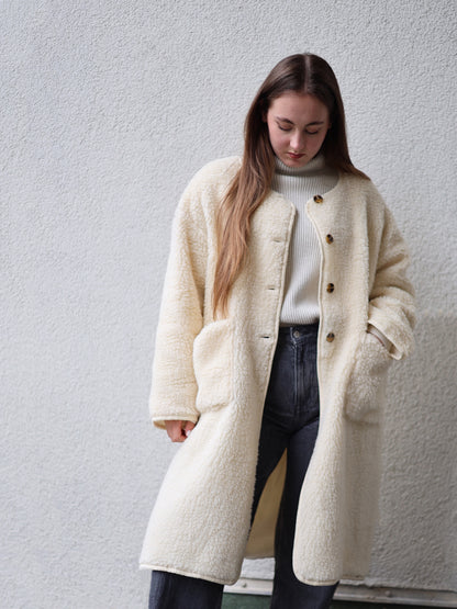 Teddylook Oversize Mantel - Creme-Umtausch nicht möglich❗️