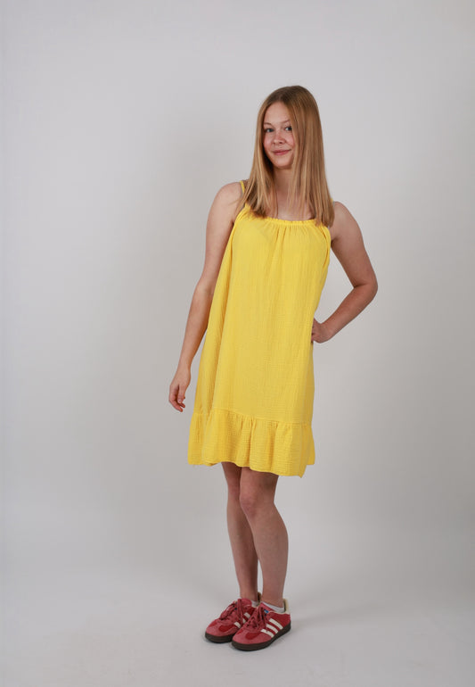 Musselin Trägerkleid midi - Versch. Farben