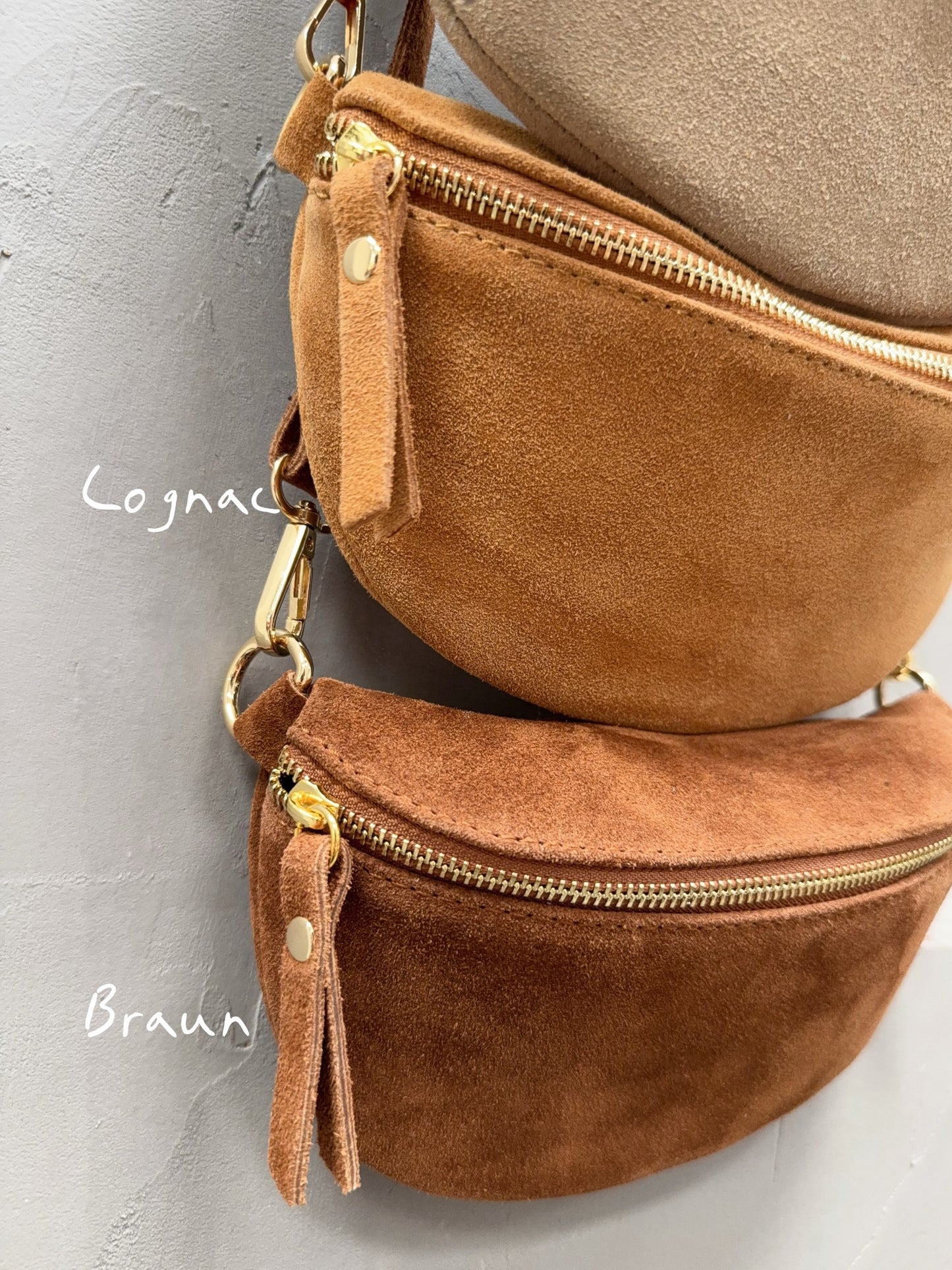 Bauchtasche WildLeder GR.S / Gold –  VERSCH. FARBEN