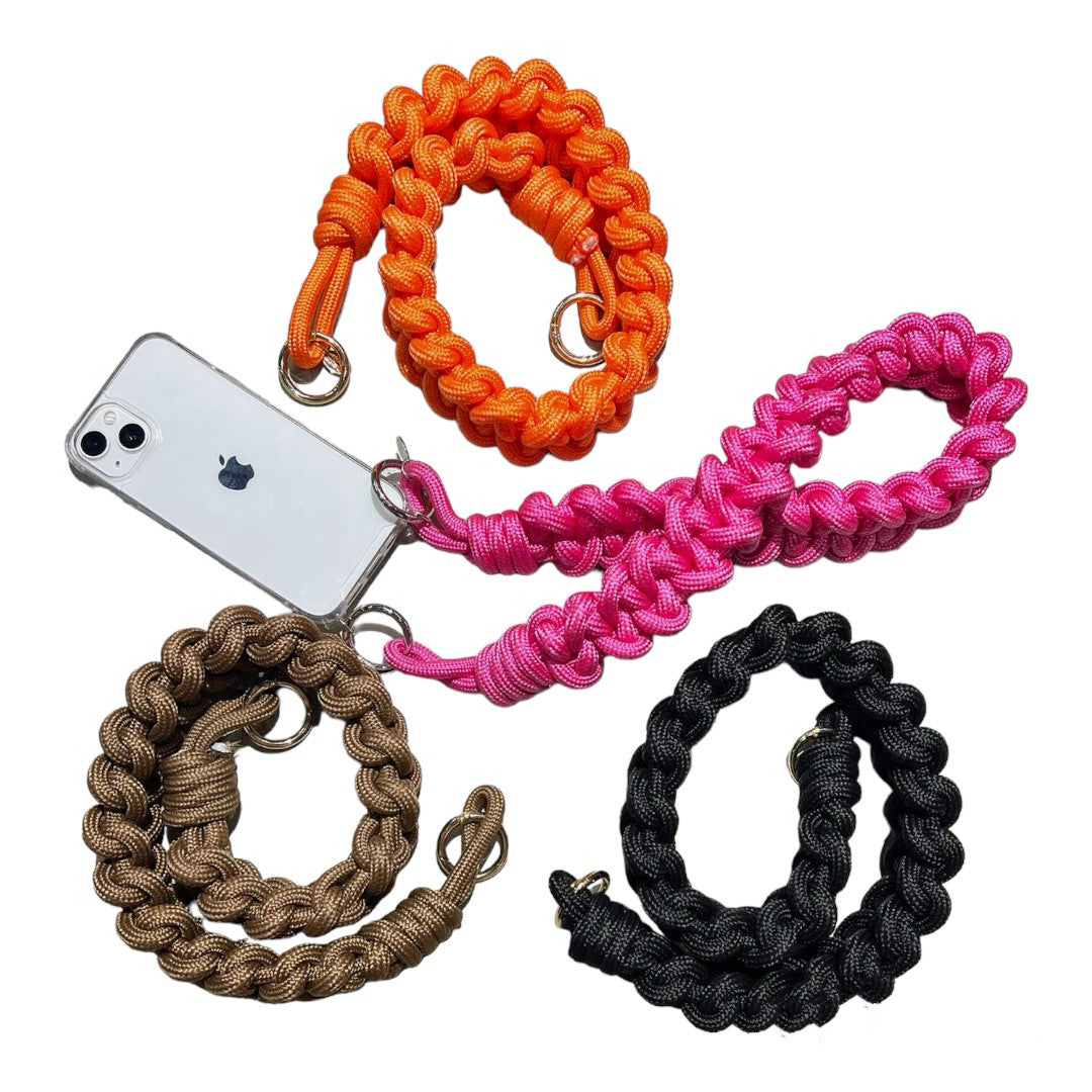 Handgeflochtene Handykette – KURZ- VERSCH. FARBEN
