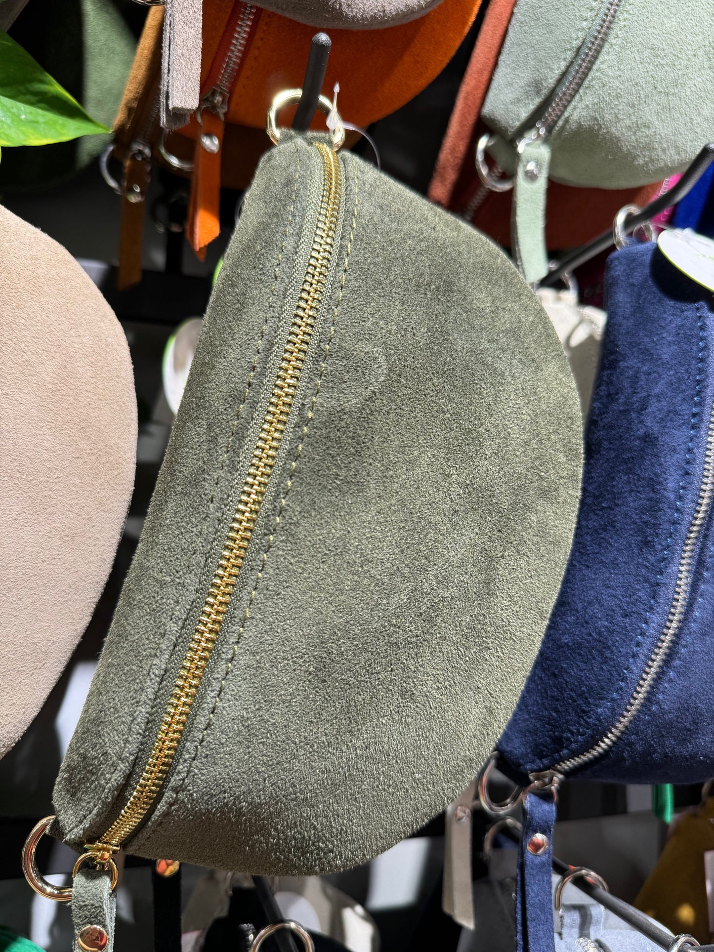 Bauchtasche WildLeder GR.S / Gold –  VERSCH. FARBEN
